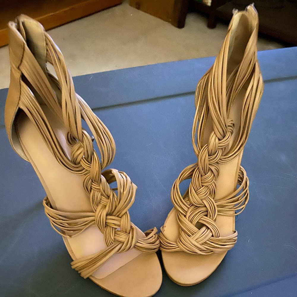 Tan sandal heels